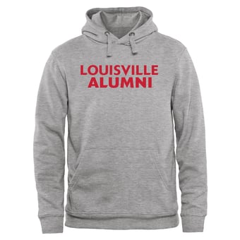 Louisville Cardinals Louisville Alumni Signature Stack Pullover Hoodie - Ash