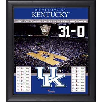 Kentucky Wildcats Framed 15'' x 17'' 31-0 Undefeated Regular Season Collage