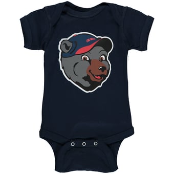 Infant Two Feet Ahead Navy Ole Miss Rebels Big Logo Bodysuit
