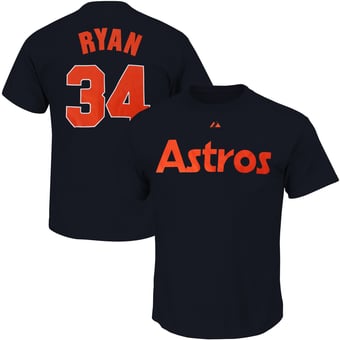 Men's Nolan Ryan Navy Houston Astros Big & Tall Cooperstown Name & Number T-Shirt
