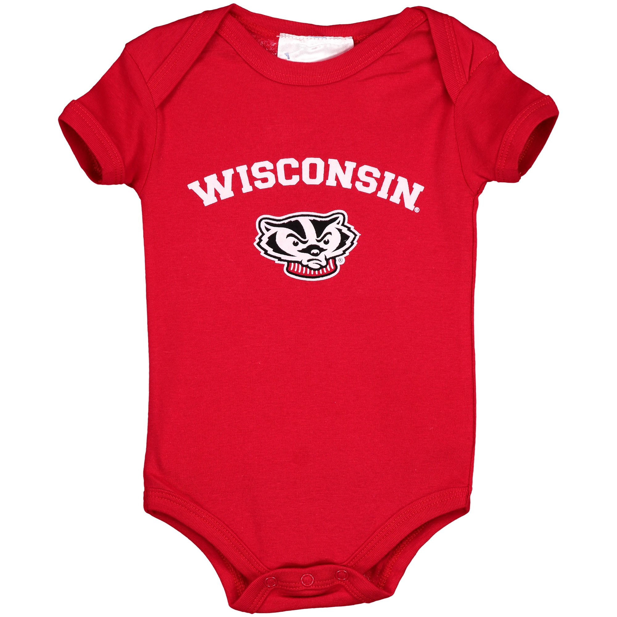 Infant Red Wisconsin Badgers Arch & Logo Bodysuit
