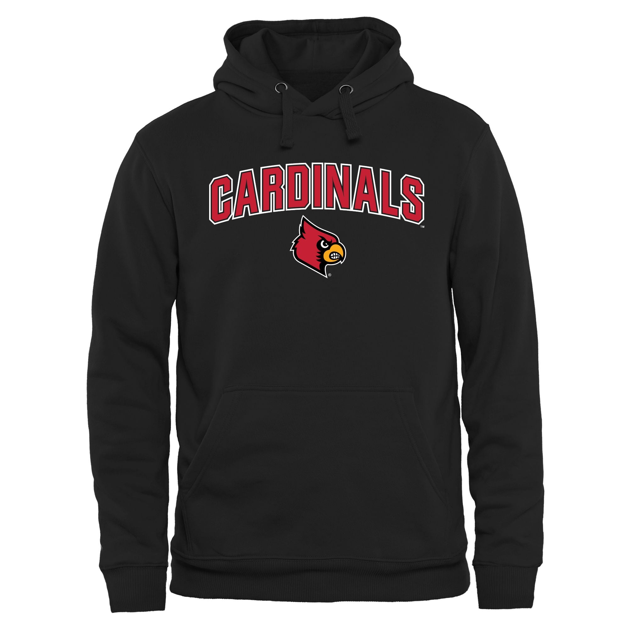 Men's Black Louisville Cardinals Proud Mascot Pullover Hoodie