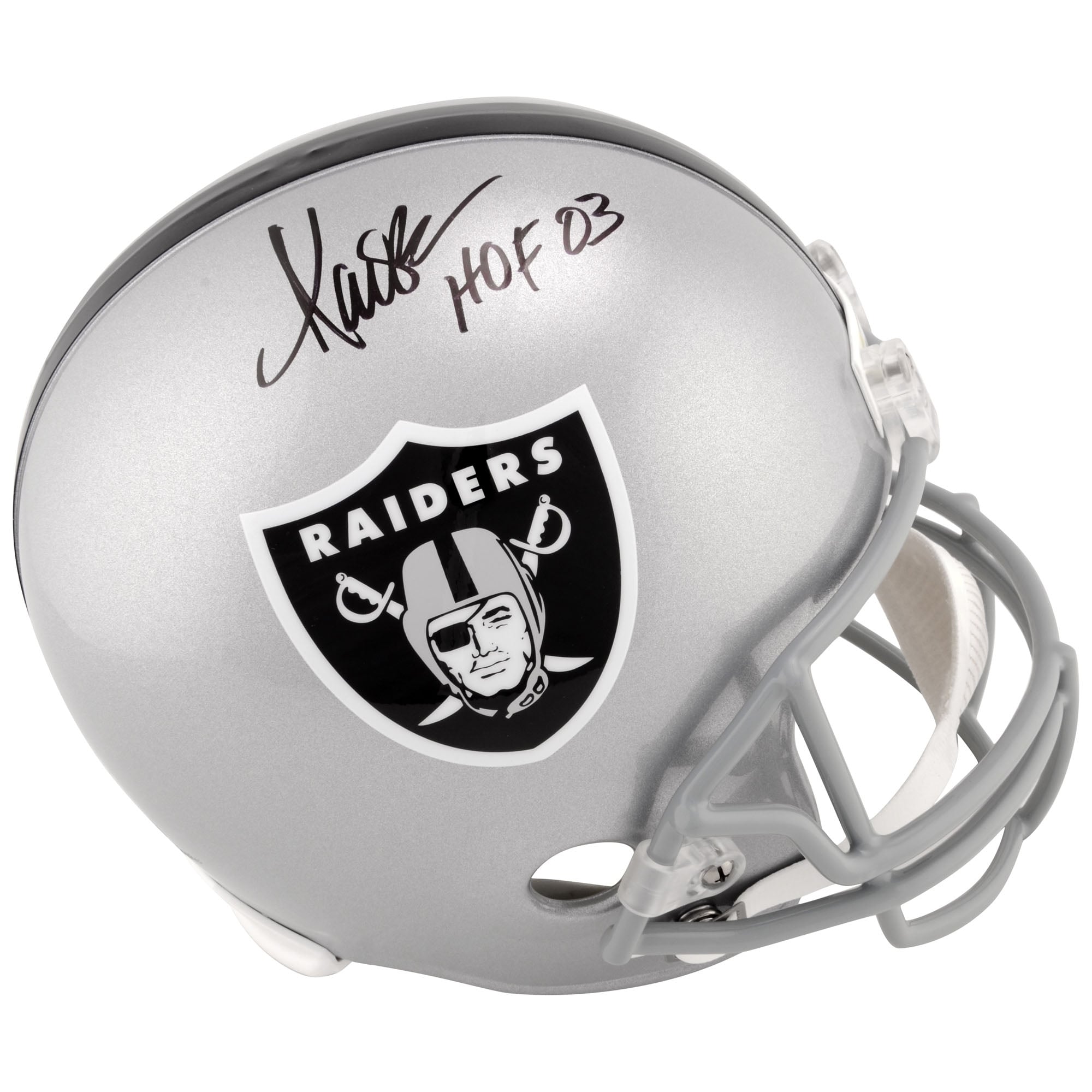 Marcus Allen Los Angeles Raiders Autographed Replica Helmet with "HOF 03" Inscription