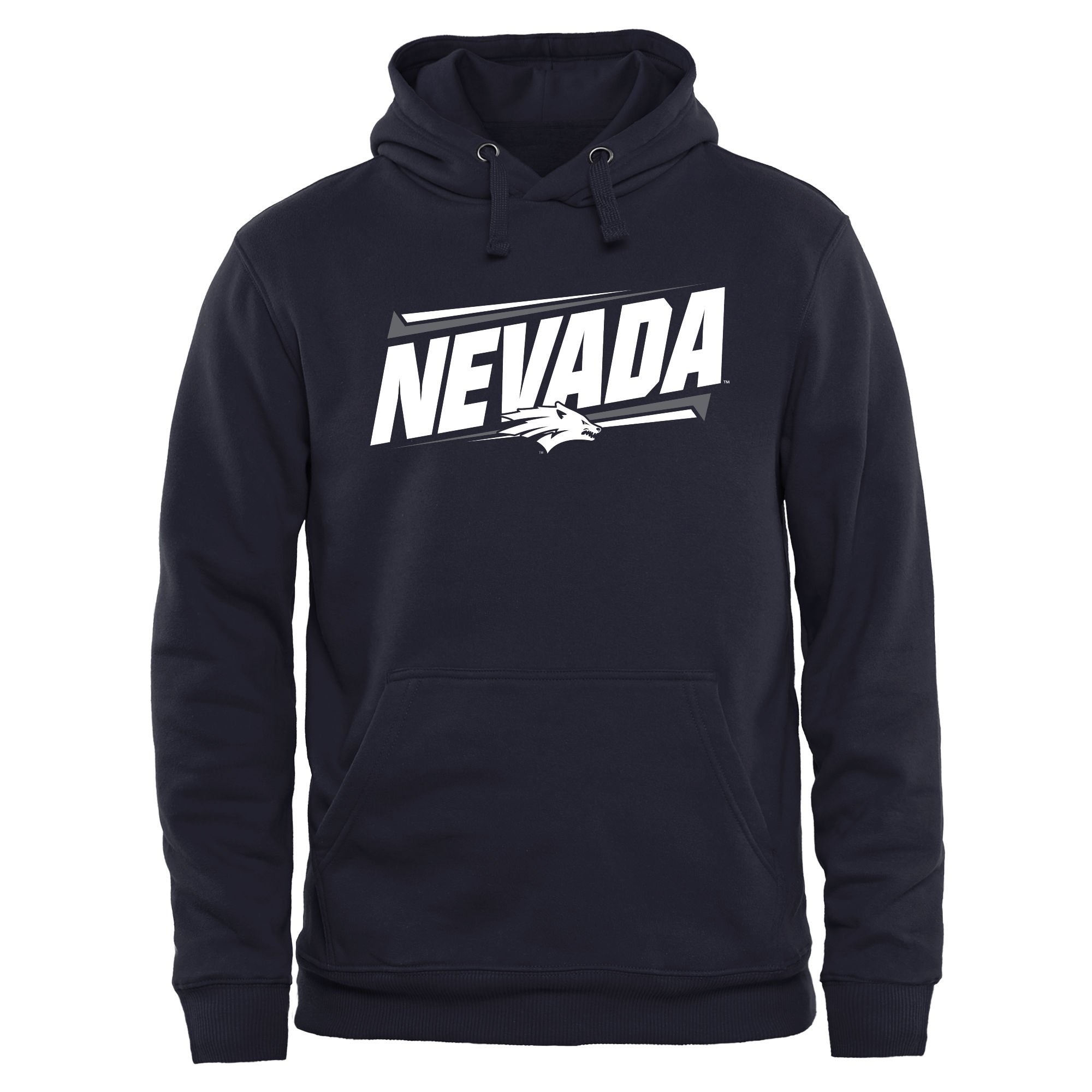 Men's Navy Nevada Wolf Pack Double Bar Pullover Hoodie