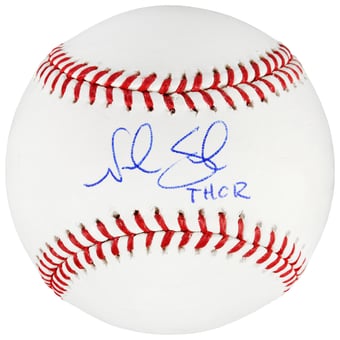 Noah Syndergaard Cleveland Guardians Autographed Baseball with "Thor" Inscription