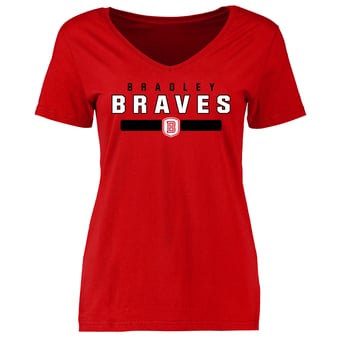 Women's Red Bradley Braves Team Strong T-Shirt