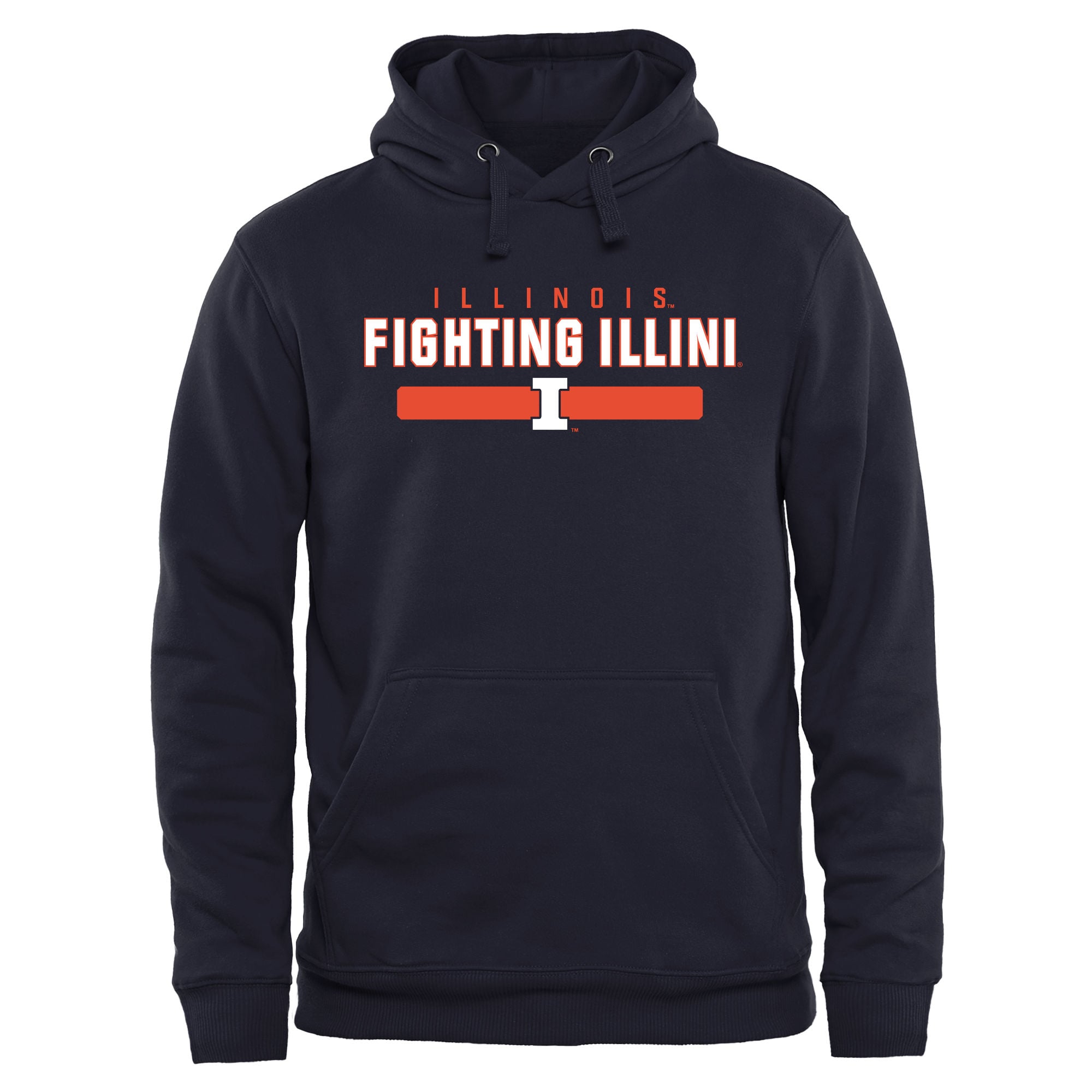 Men's Navy Illinois Fighting Illini Team Strong Pullover Hoodie
