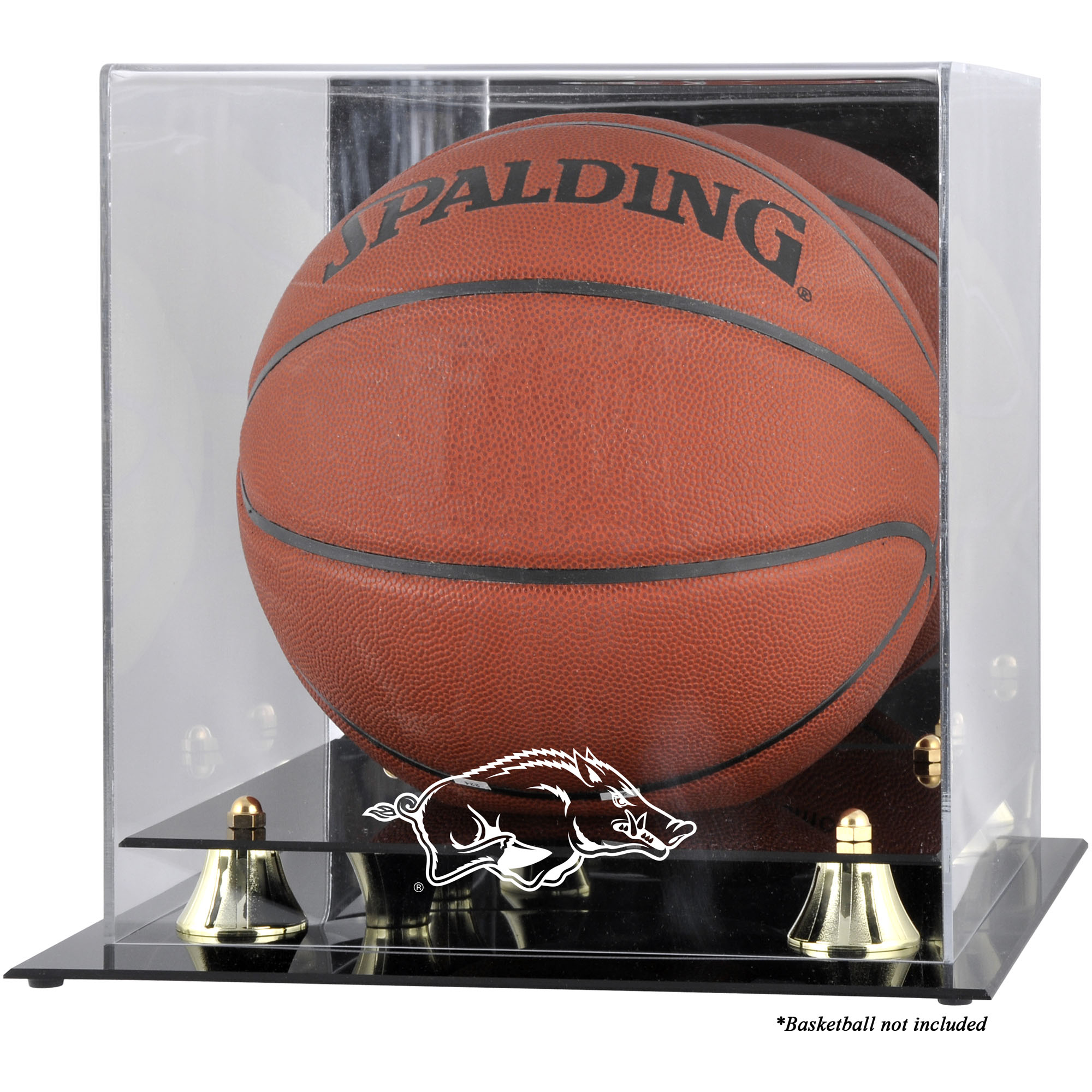 Arkansas Razorbacks Golden Classic Basketball Display Case with Mirror Back