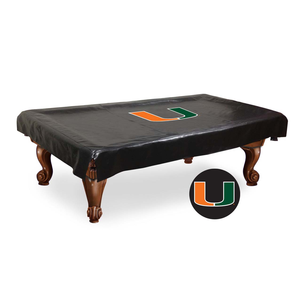 Miami Hurricanes 7' Billiard Table Cover