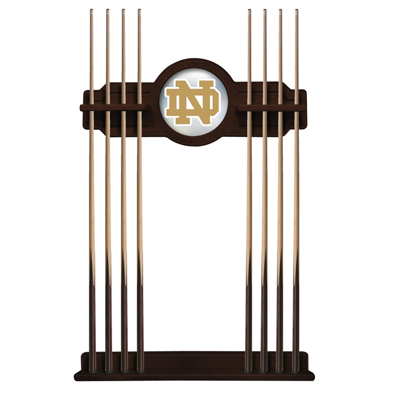 English Tudor Notre Dame Fighting Irish Eight Stick Pool Cue Rack
