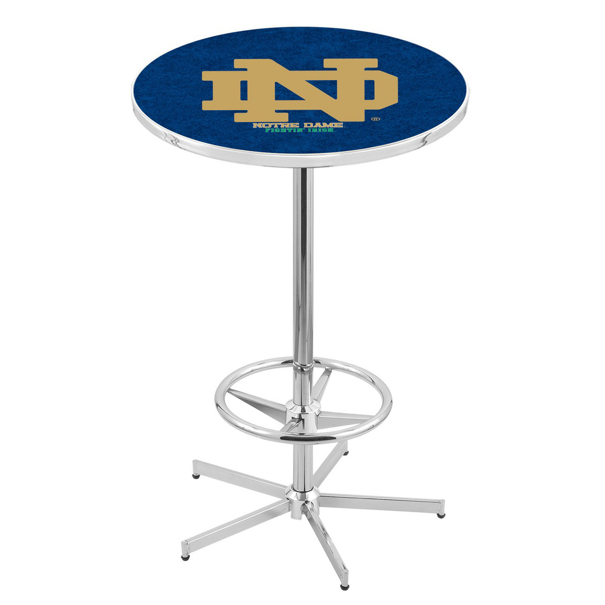 Notre Dame Fighting Irish 42" Alternate Retro Base Chrome Table