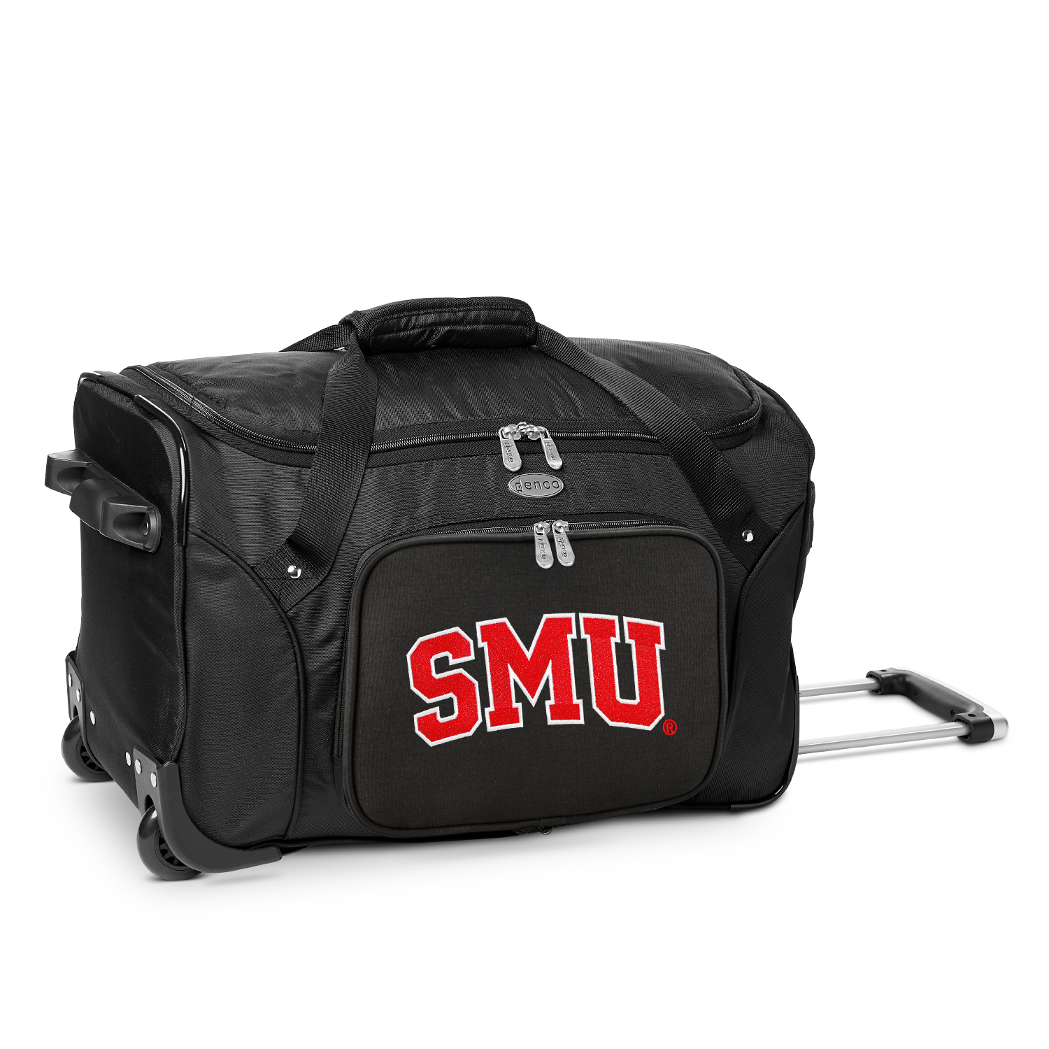 MOJO Black SMU Mustangs 22" 2-Wheeled Duffel Bag