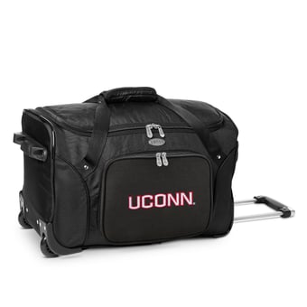 MOJO Black UConn Huskies 22" 2-Wheeled Duffel Bag