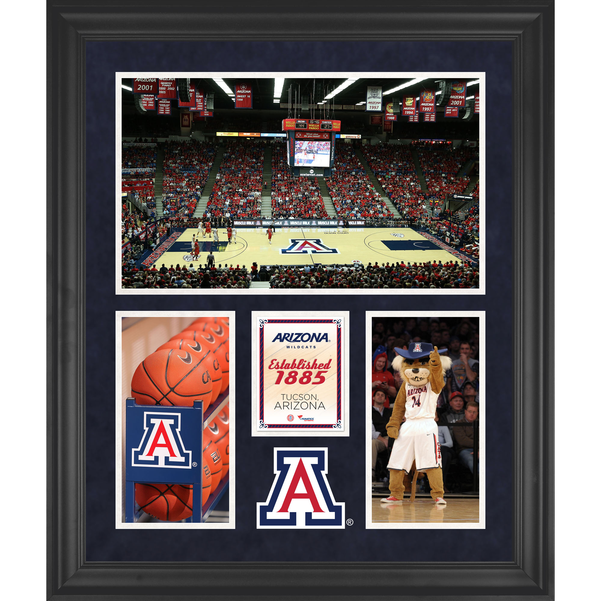 Arizona Wildcats McKale Center Framed 20" x 24" 3-Opening Collage