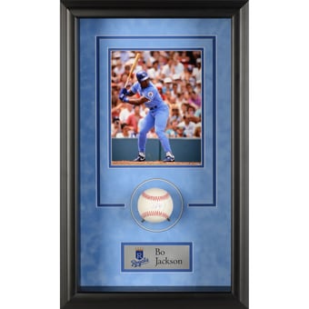 Bo Jackson Kansas City Royals Framed Autographed Baseball Shadowbox