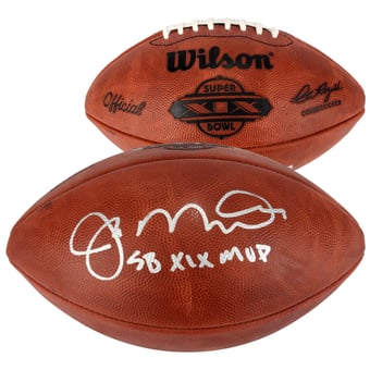 Joe Montana San Francisco 49ers Autographed Super Bowl XIX Pro Football with "SB XIX MVP" Inscription