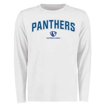 Men's White Eastern Illinois Panthers Proud Mascot Long Sleeve T-Shirt