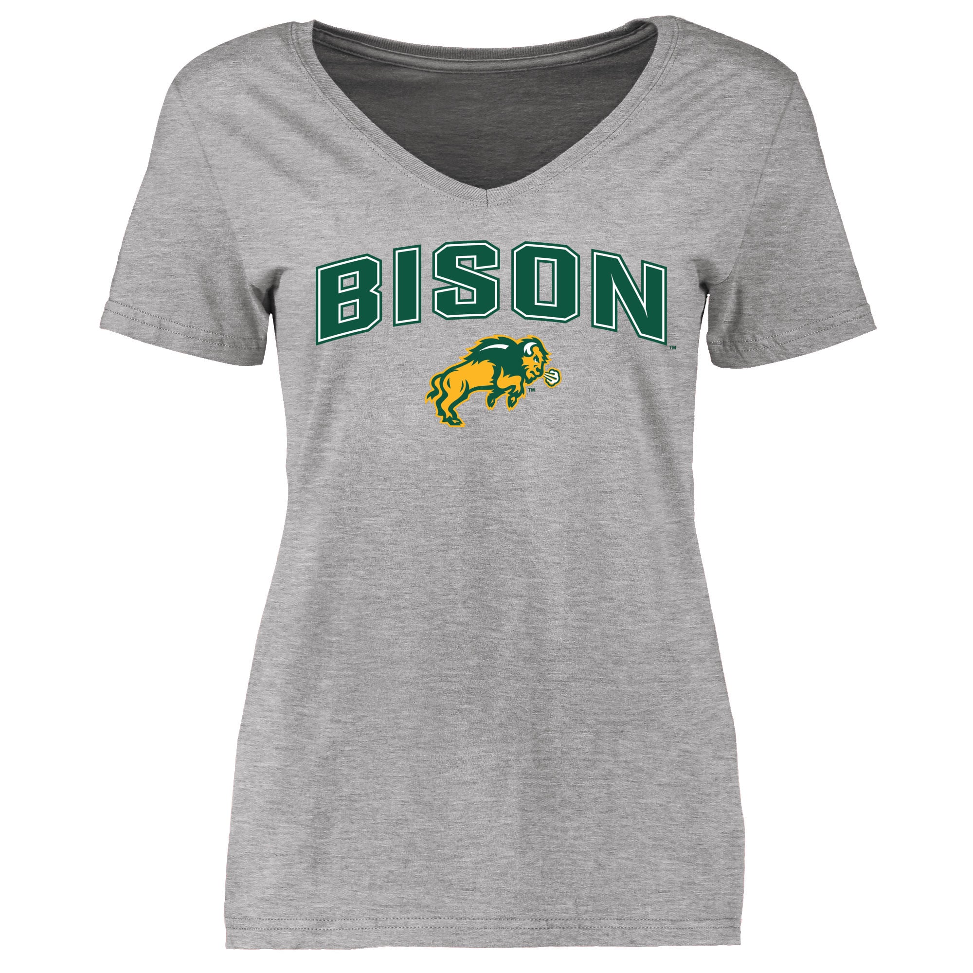 Women's Ash NDSU Bison Proud Mascot T-Shirt