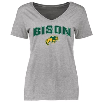 Women's Ash NDSU Bison Proud Mascot T-Shirt