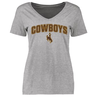 Women's Ash Wyoming Cowboys Proud Mascot T-Shirt