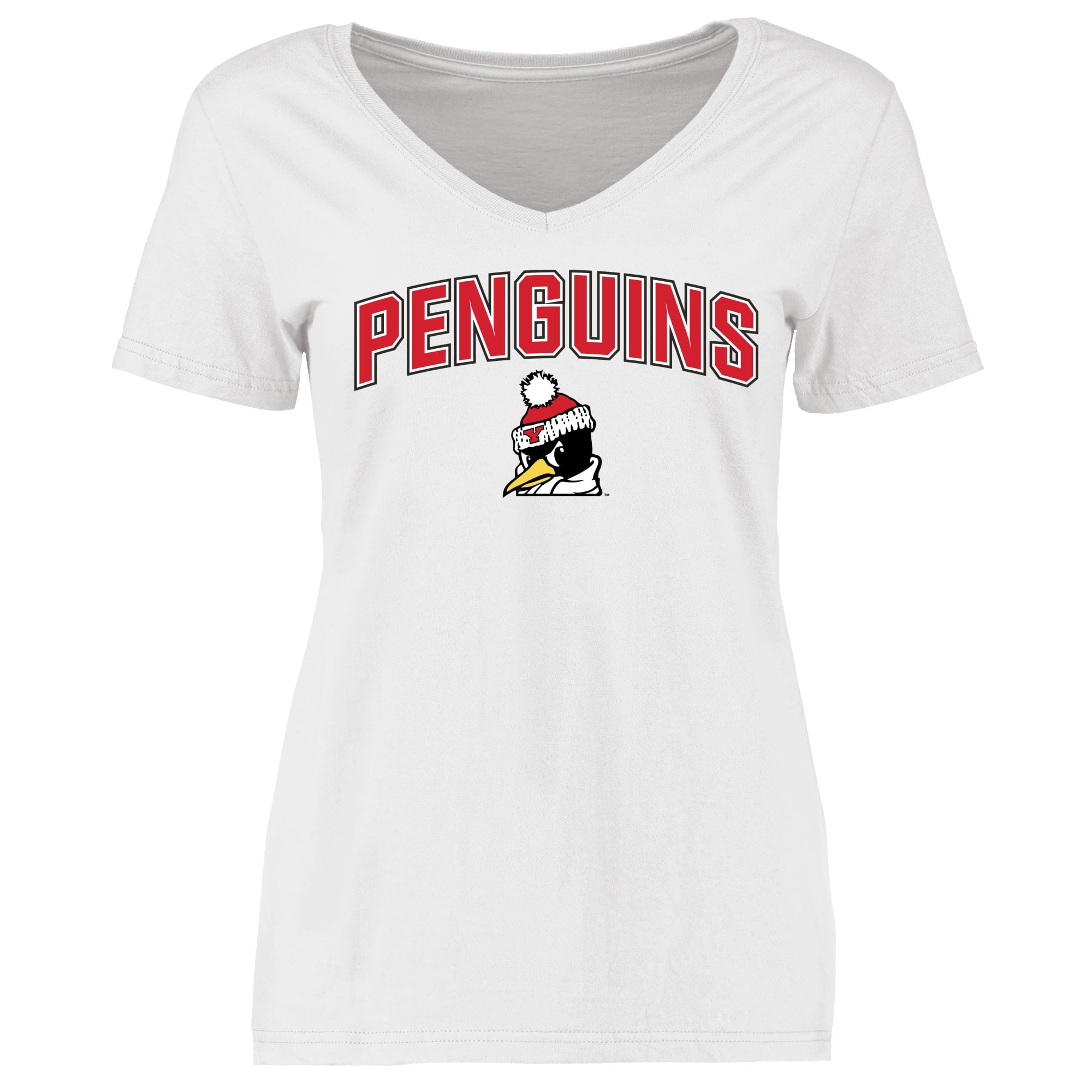 Women's White Youngstown State Penguins Proud Mascot T-Shirt