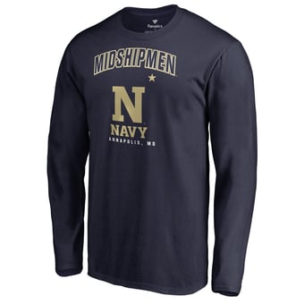 Men's Navy Navy Midshipmen Campus Icon Long Sleeve T-Shirt