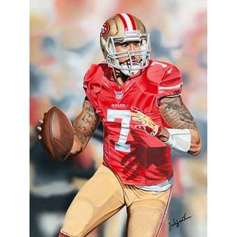 San Francisco 49ers "Kapp Attack" Deacon Jones Foundation Fine Art Canvas Print 18" x 24" by Artist Joshua Jacobs