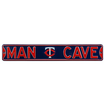 Navy Minnesota Twins 6" x 36" Man Cave Steel Street Sign