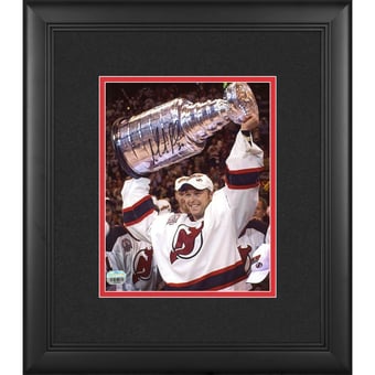Martin Brodeur New Jersey Devils Framed Autographed 8" x 10" Raising Cup Photograph