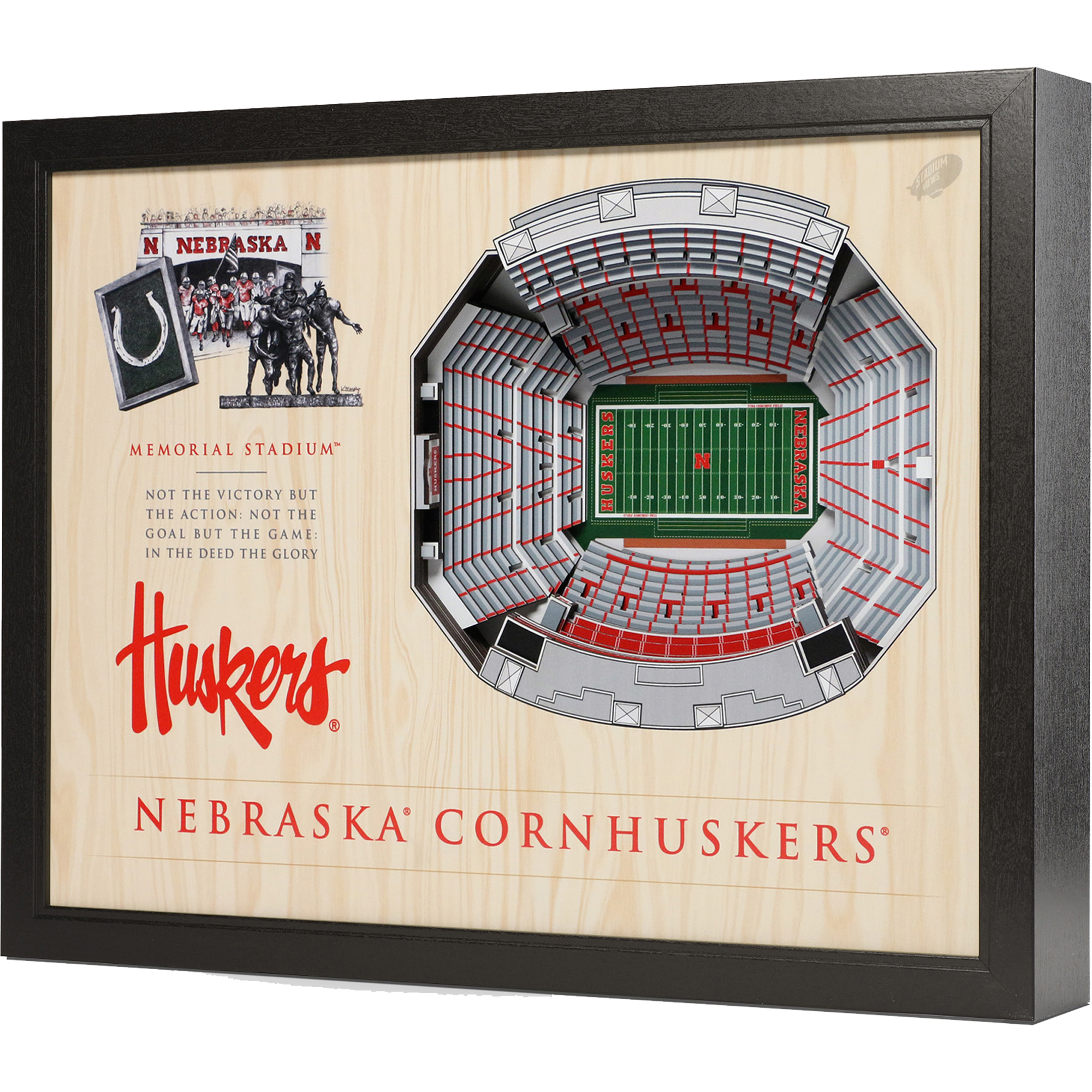 Fanpoint Nebraska Huskers 25.5" x 19.5" Memorial Stadium Stadium Views Wall Art