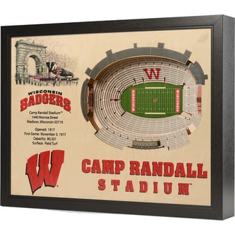 Fanpoint Wisconsin Badgers 25.5" x 19.5" Camp Randall Stadium Stadium Views Wall Art