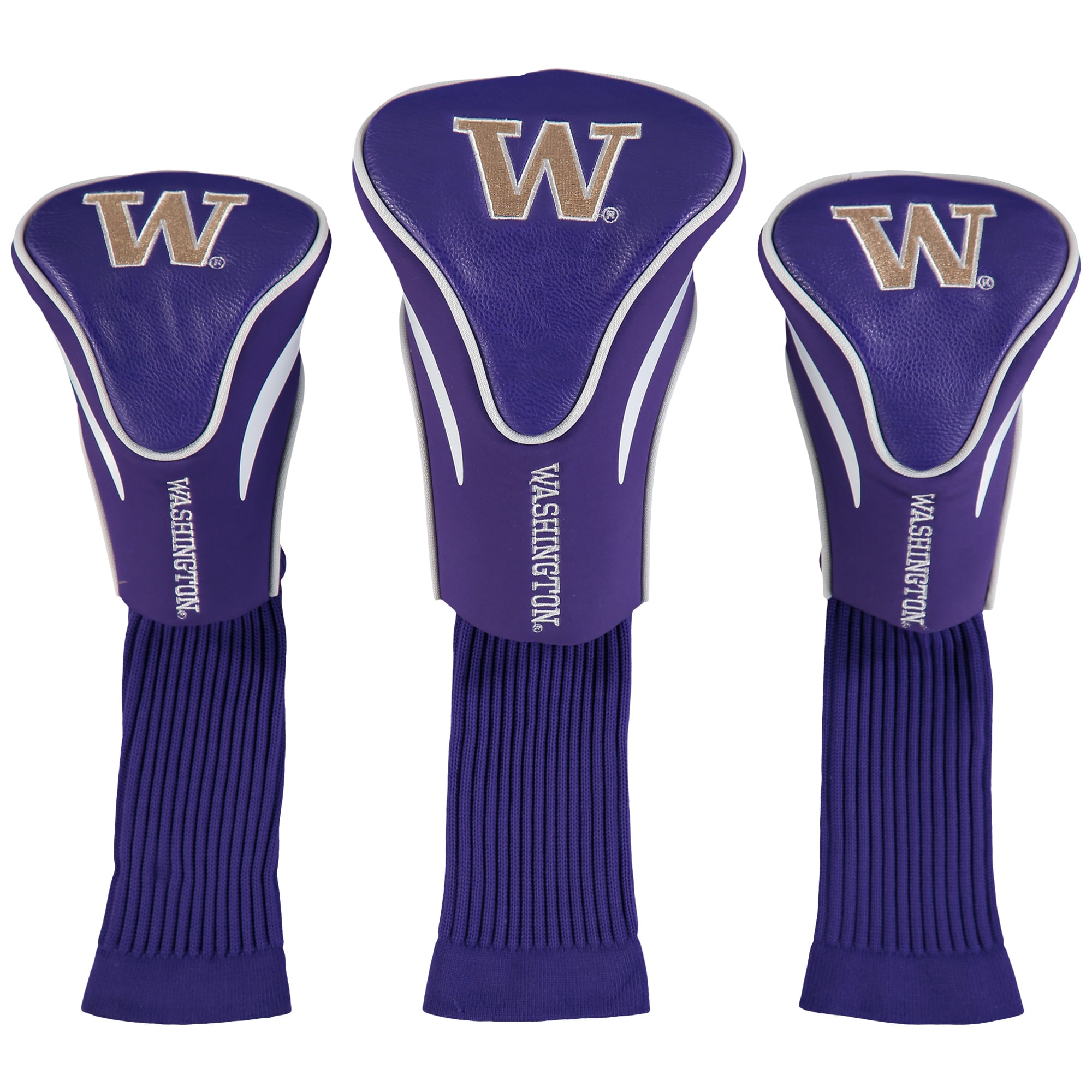 Washington Huskies 3-Pack Contour Golf Club Head Covers