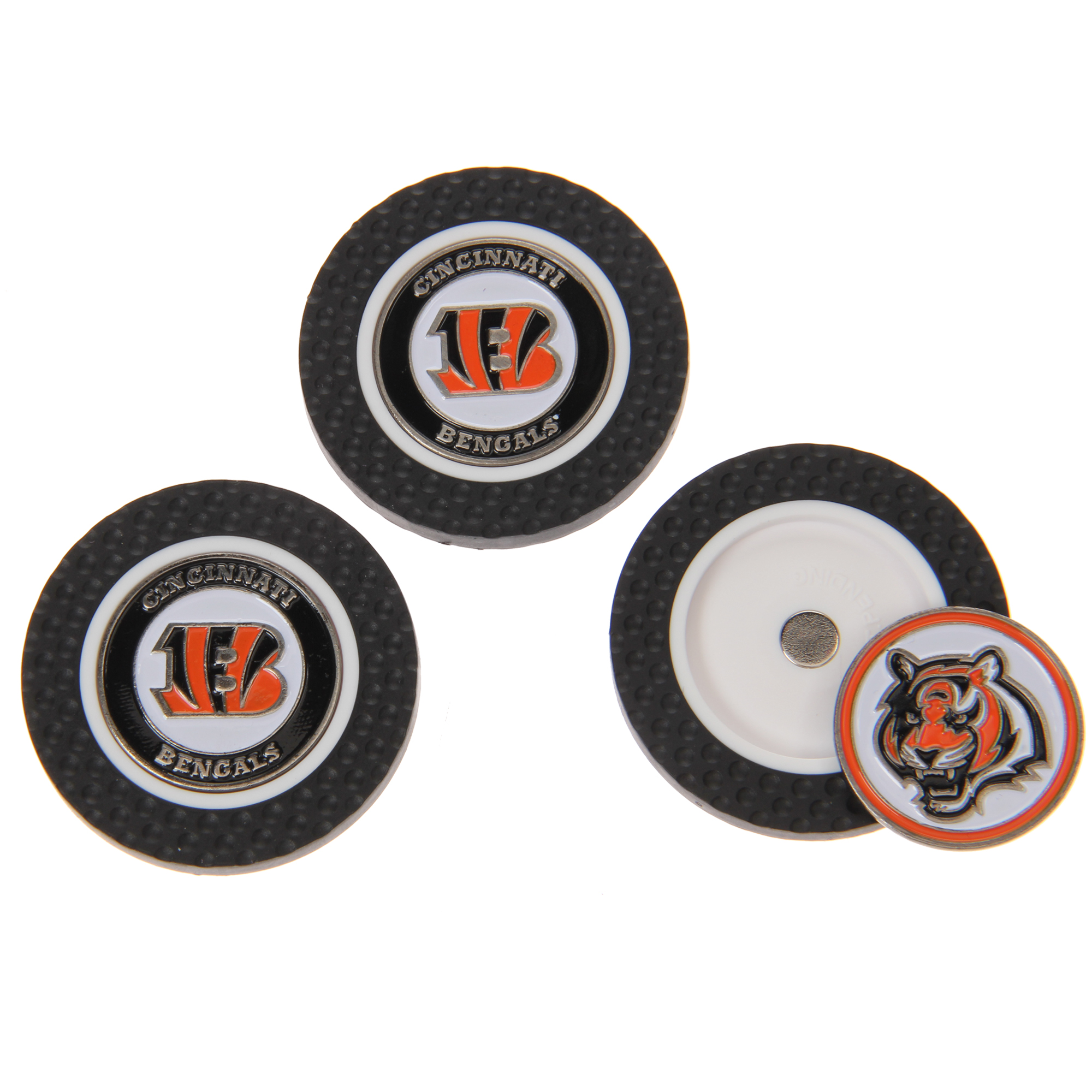 Cincinnati Bengals 3-Pack Poker Chip Golf Ball Markers Cincinnati Bengals 3-Pack Poker Chip Golf Ball Markers