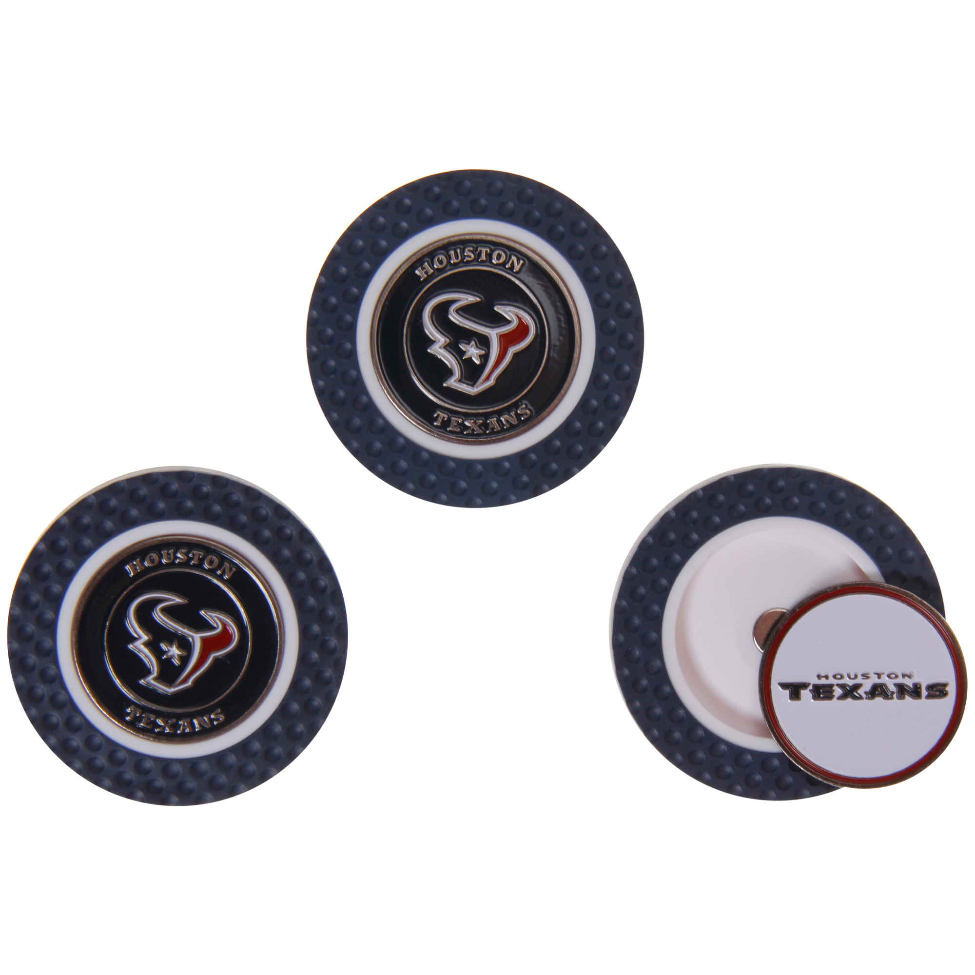 Houston Texans 3-Pack Poker Chip Golf Ball Markers Houston Texans 3-Pack Poker Chip Golf Ball Markers