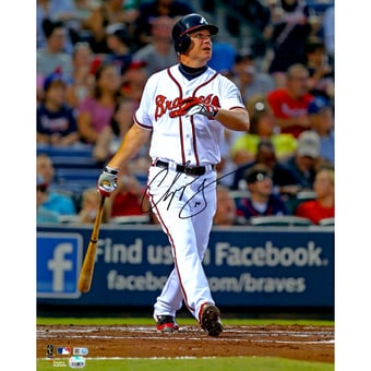 Chipper Jones Atlanta Braves Autographed 16" x 20" Watching Ball Photograph