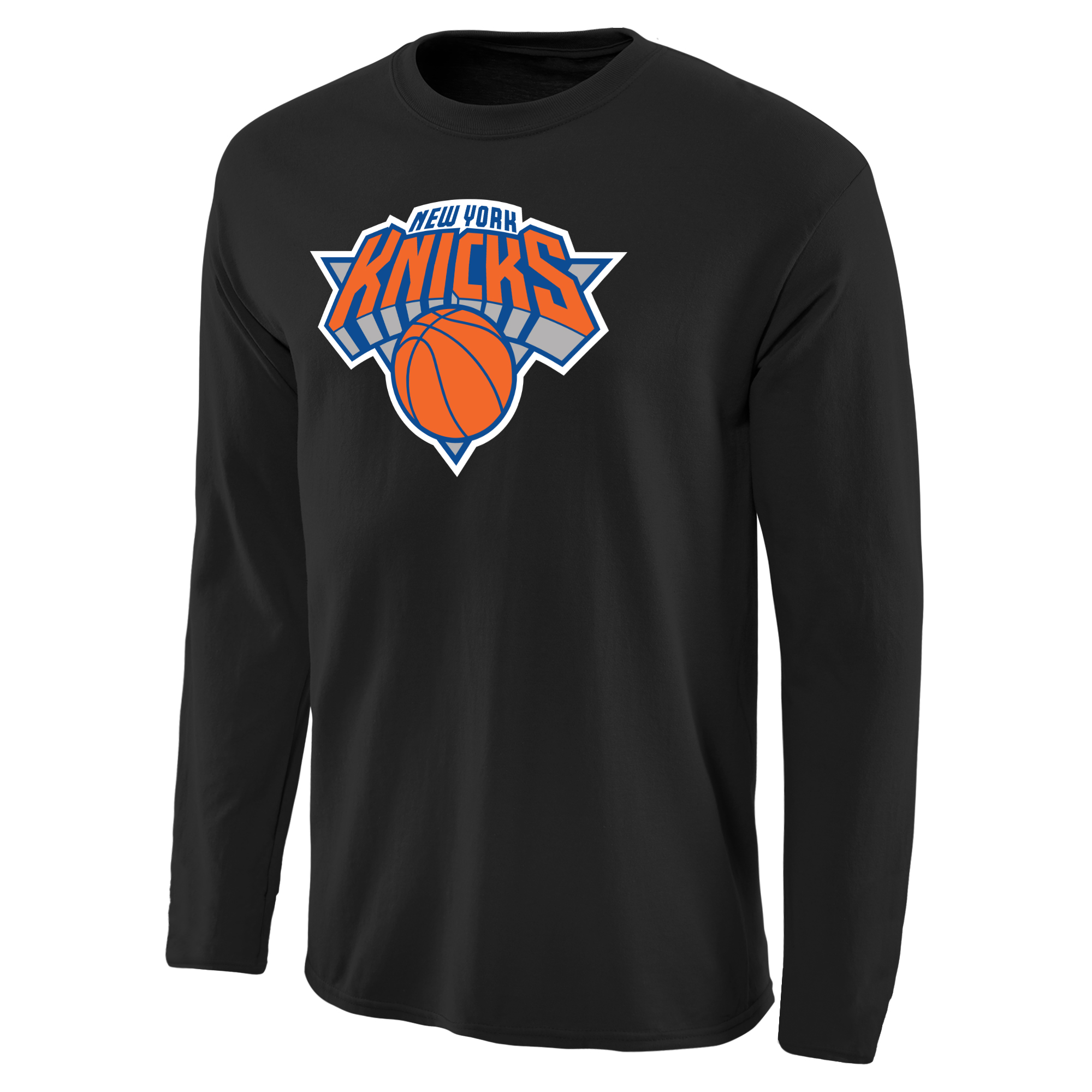 Men's Black New York Knicks Primary Logo Long Sleeve T-Shirt