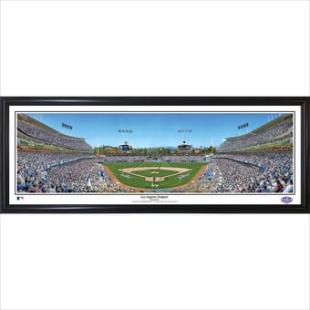 Los Angeles Dodgers 39" x 13.5" Opening Day Standard Black Framed Panorama