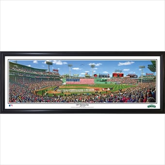 Boston Red Sox 39" x 13.5" Opening Day Standard Black Framed Panorama