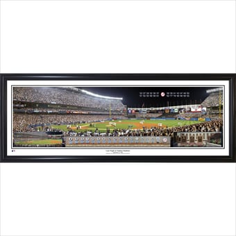 New York Yankees 39" x 13.5" Last Night at Yankee Stadium Standard Black Framed Panorama