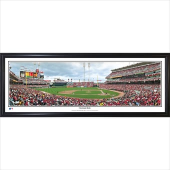 Cincinnati Reds 39" x 13.5" Standard Black Framed Panorama