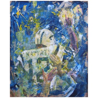NY Jets Deacon Jones Foundation "Joe Namath" Fine Art Canvas Print 20" x 30" by Artist David Schock