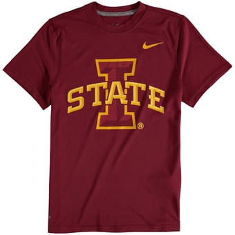 Youth Nike Iowa State Cyclones Cardinal Logo Legend Performance T-Shirt