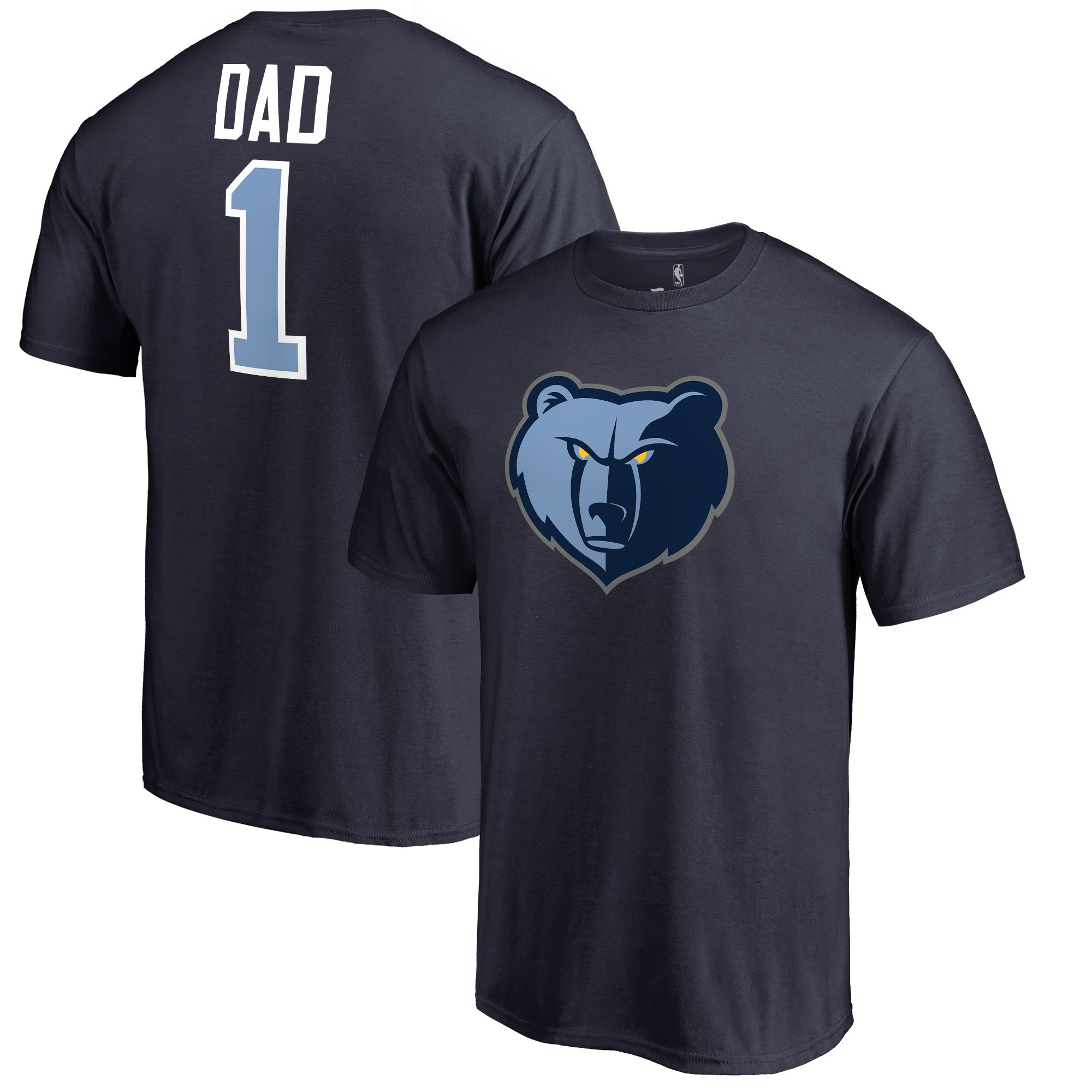 Men’s Navy Memphis Grizzlies #1 Dad T-Shirt Men’s Navy Memphis Grizzlies #1 Dad T-Shirt