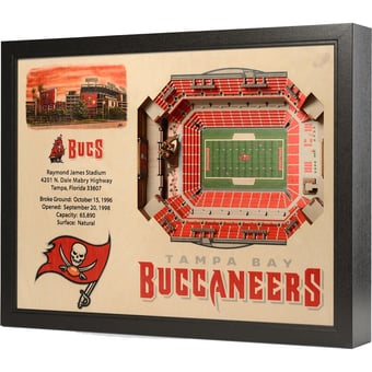 Fanpoint Tampa Bay Buccaneers Raymond James Stadium 25.5" x 19.5" Stadium Views Wall Art
