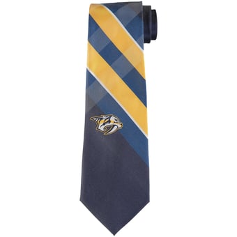 Men's Nashville Predators Woven Poly Grid Tie
