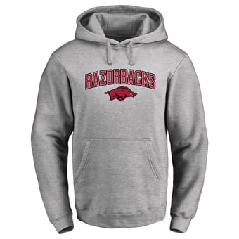 Men's Ash Arkansas Razorbacks Proud Mascot Pullover Hoodie