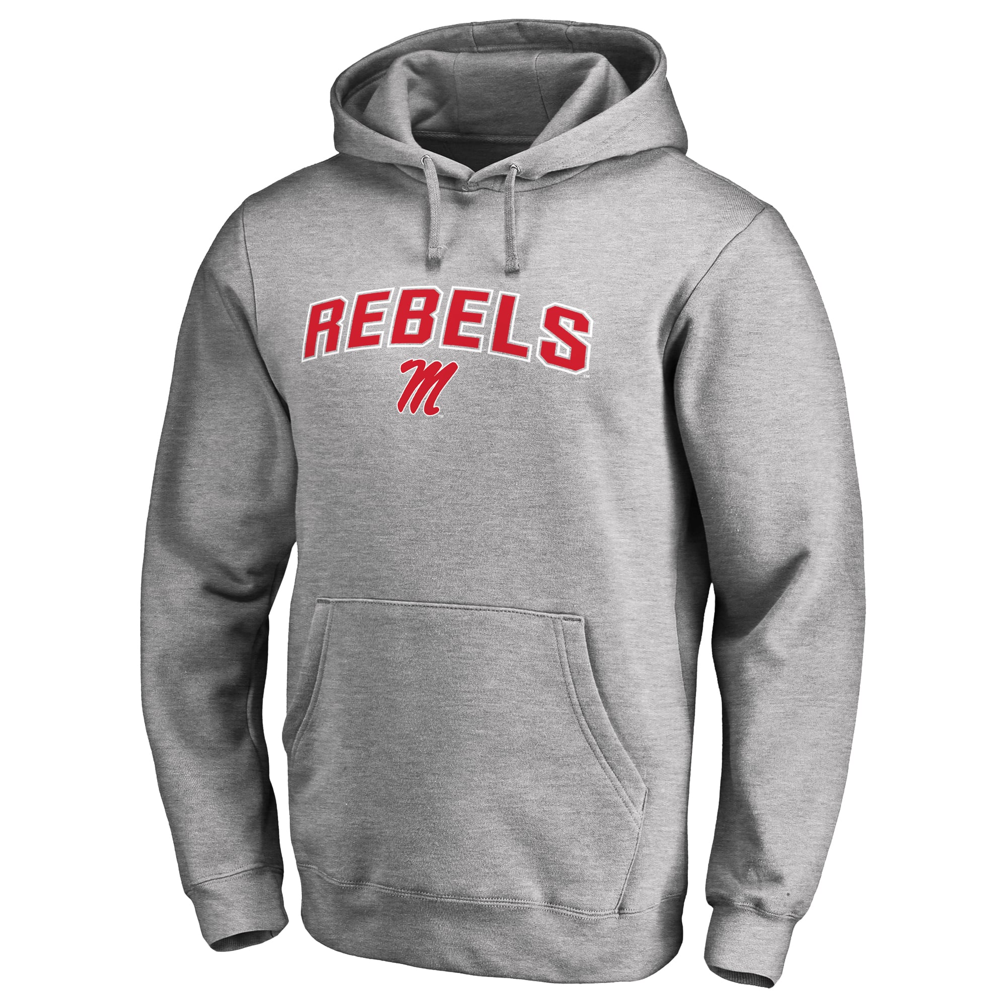 Men's Ash Ole Miss Rebels Proud Mascot Pullover Hoodie
