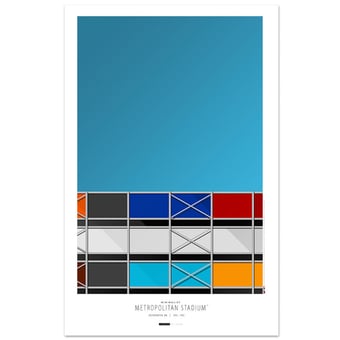 Minnesota Twins 11" x 17" Minimalist Ballpark Art Poster