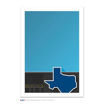 Texas Rangers 14" x 20" Minimalist Arlington Stadium Art Giclee