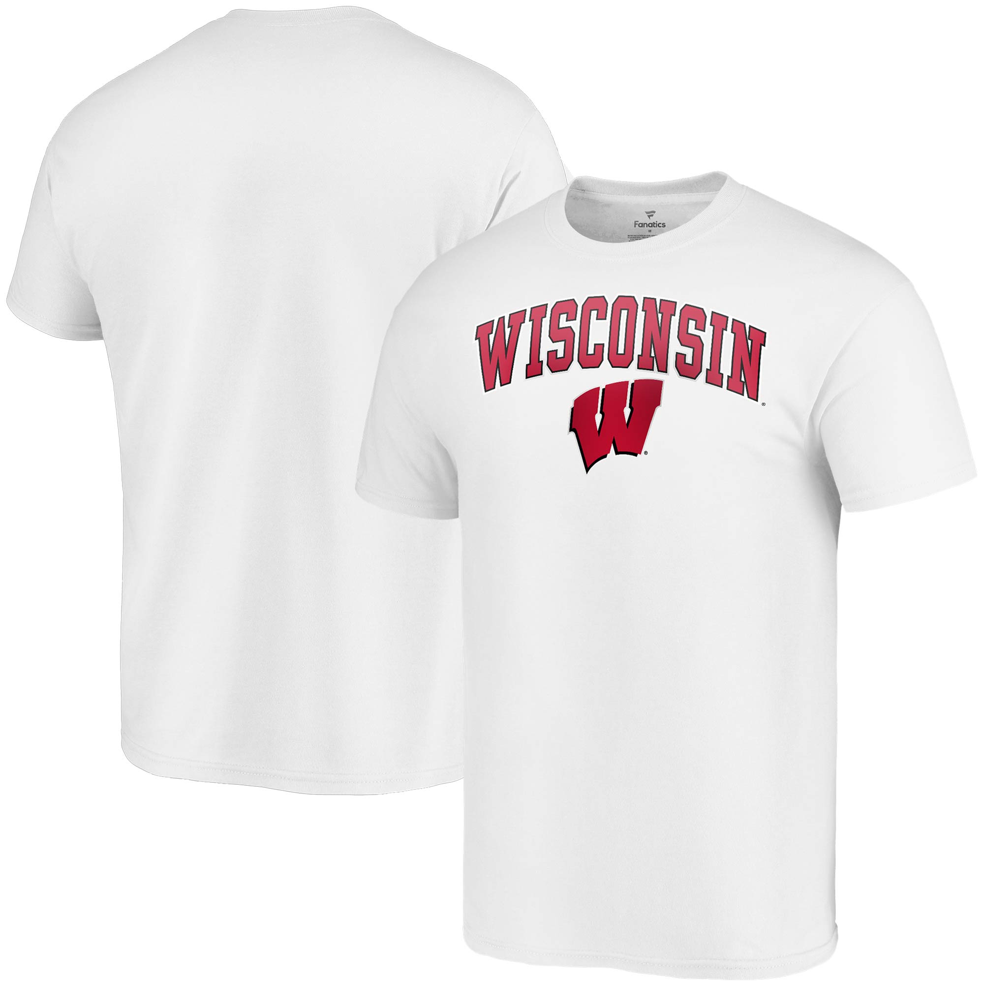 Men's Fanatics White Wisconsin Badgers Campus T-Shirt